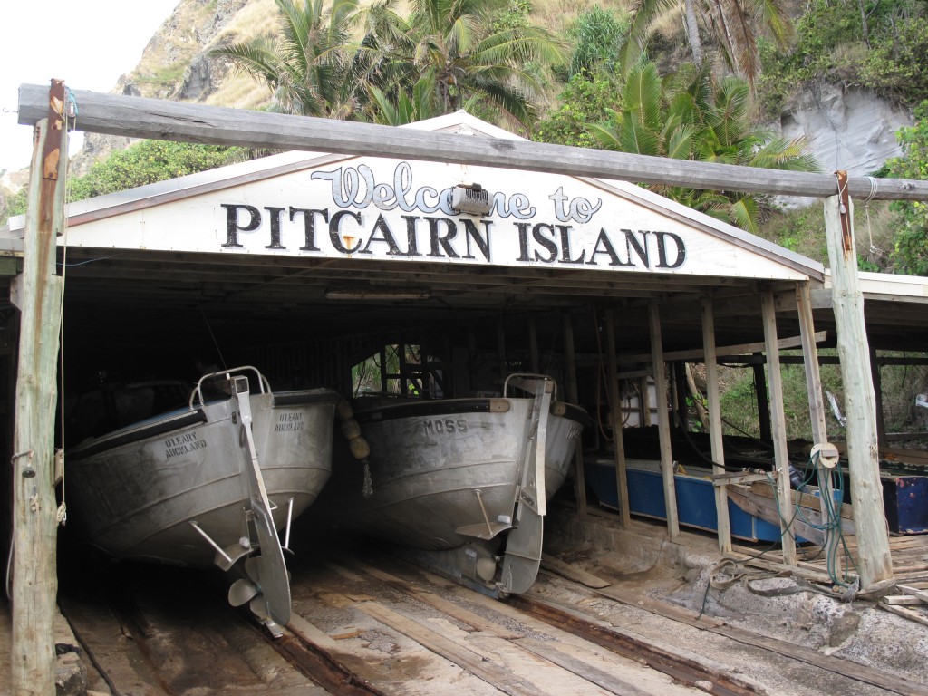 The boathouse at the Landing on Pitcairn