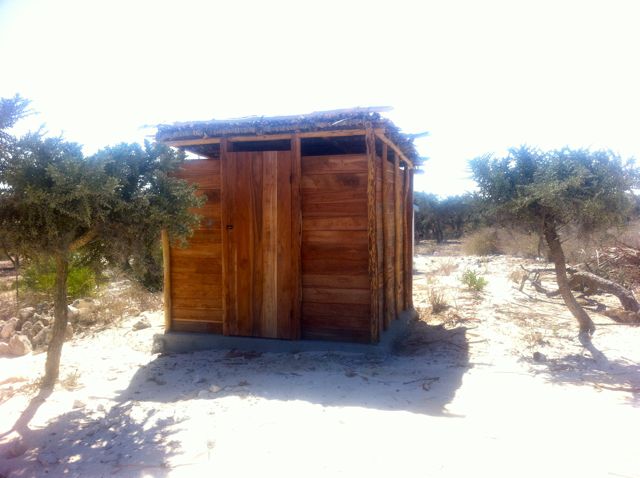 The completed latrine