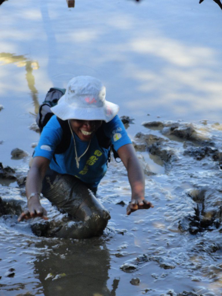 Getting stuck in the mud is just part of everyday life for the Blue Forests team!