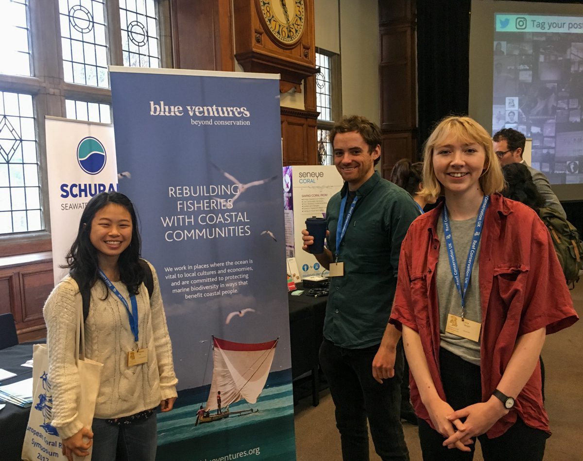 Rebecca with BV staff at the 2017 European Coral Reef Symposium