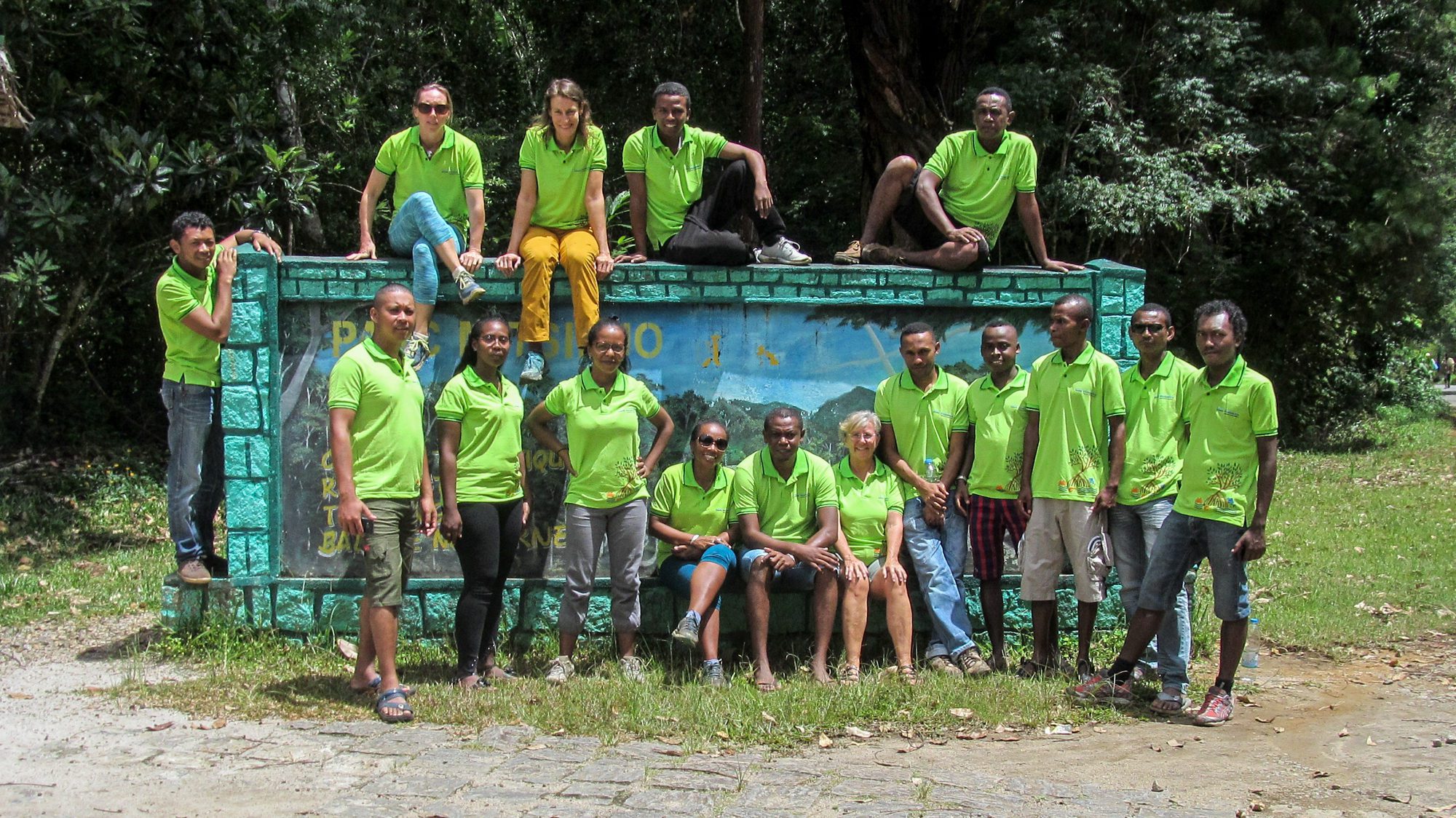 The blue forests team outside Mitsinjo National Park